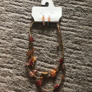 Necklace and earrings